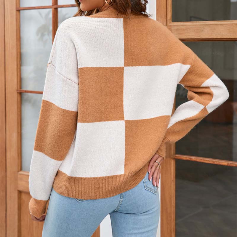 EB | Karierter Strickpullover