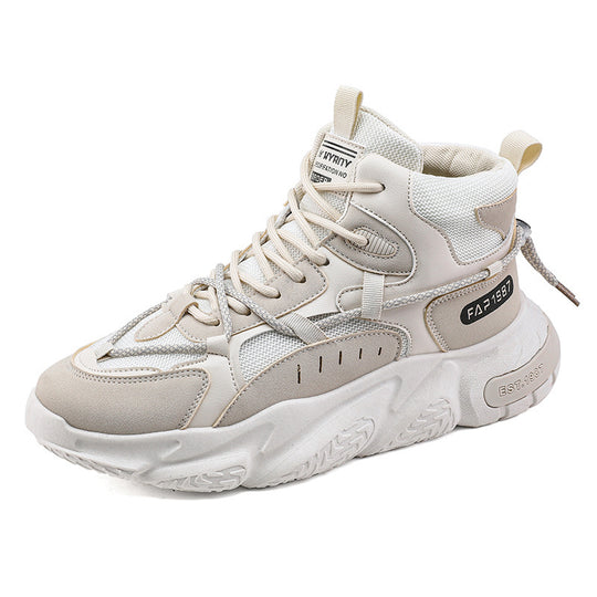 Damen Hohe Sneaker mit stoßdämpfender Sohle und atmungsaktiver Mesh-Oberfläche EB