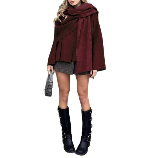 Damen Übergröße Wollmantel mit weitem Schnitt EB