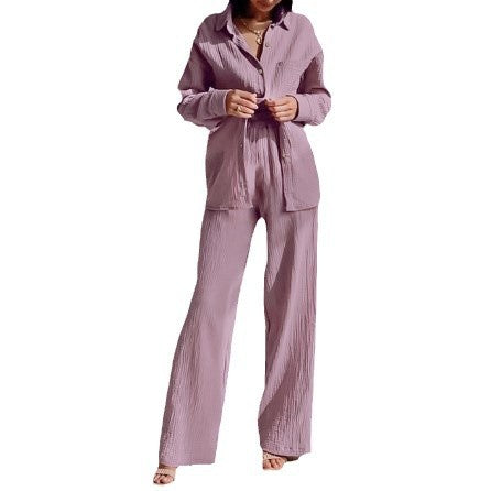Damen Lässiges Zweiteiler-Set aus leichtem Material mit weitem Schnitt EB