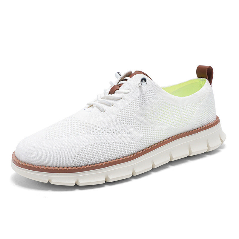 Damen nan gestrickter Derby-Sneaker mit flexibler Rillenlaufsohle und gepolstertem Komfortfußbett EB
