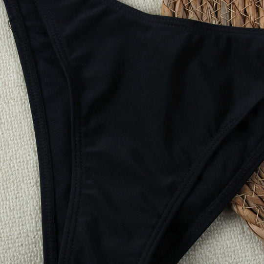 Damen Bikini mit modischem Knotendesign und elegantem Goldakzent EB