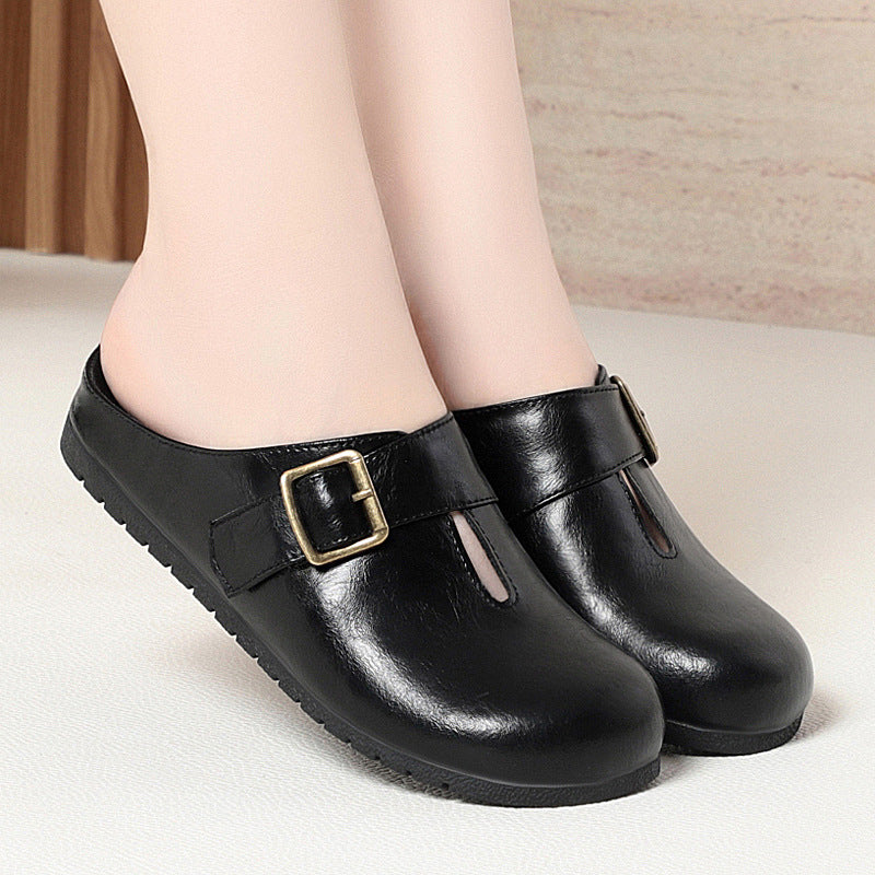 Damen Clogs mit modischem Riemen und komfortablem Fußbett EB