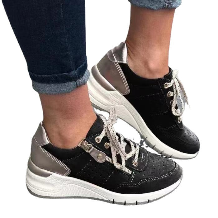Damen Sportliche Sneakers mit atmungsaktiver Oberflächenstruktur und stilvollem Design EB