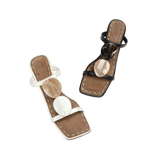 Damen Slingback-Pantoletten mit modischem Steg-Design und komfortablem Blockabsatz EB