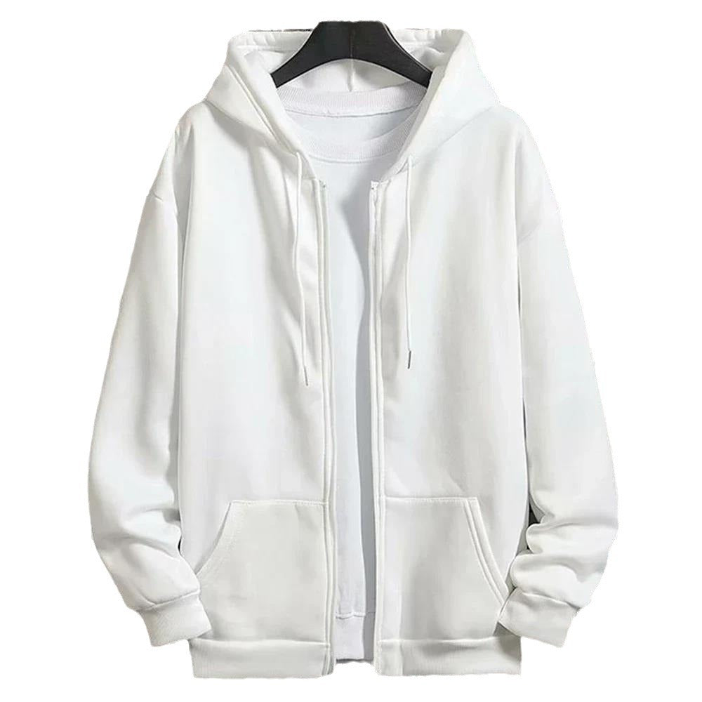 Unisex Zip-Hoodie mit verdecktem Reißverschluss, minimalistischer Silhouette und angerautem Innenfutter EB