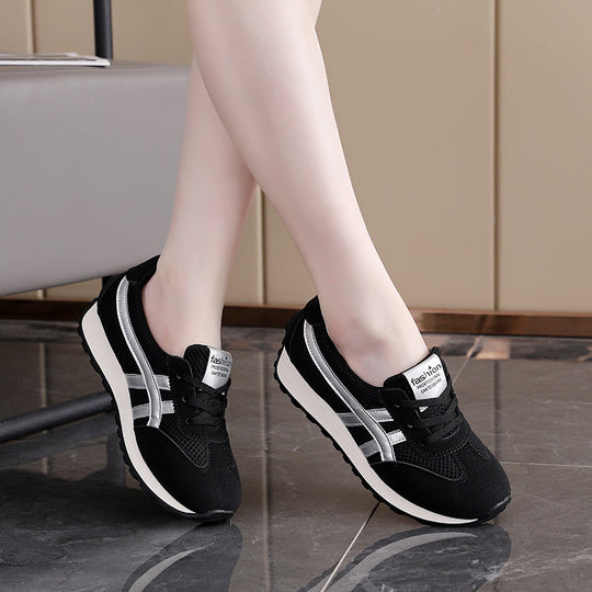 Damen Leichte Atmungsaktive Sneakers mit flexibler Sohle und Dämpfung EB