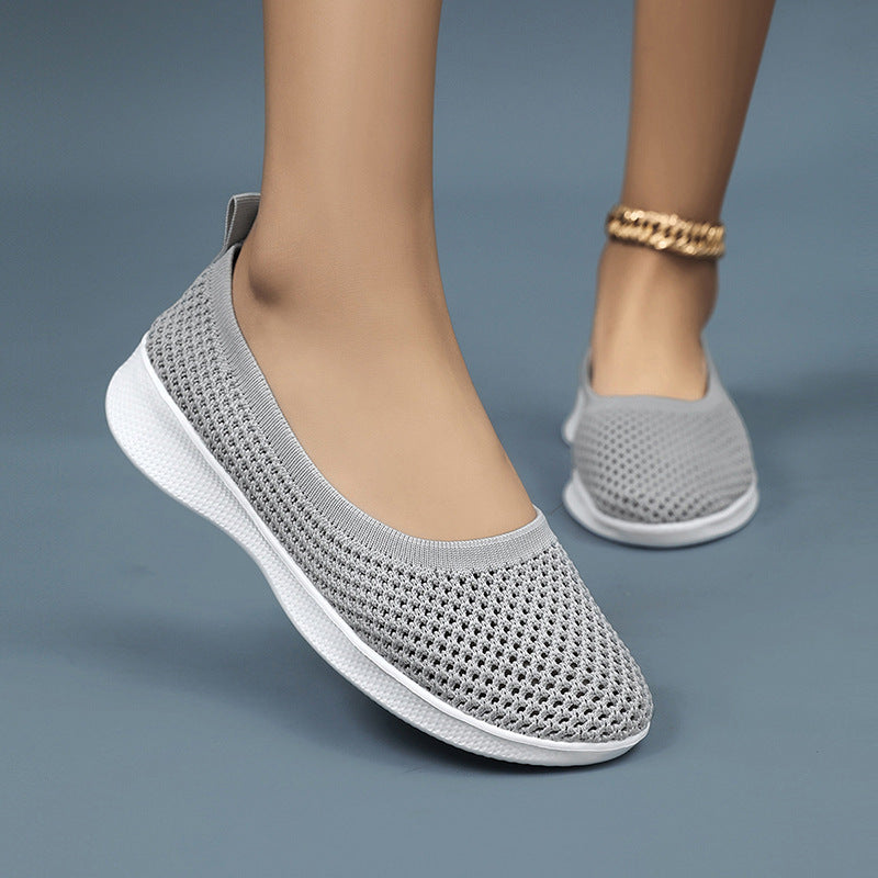 Damen bequeme und luftige Slip-On Sneakers EB