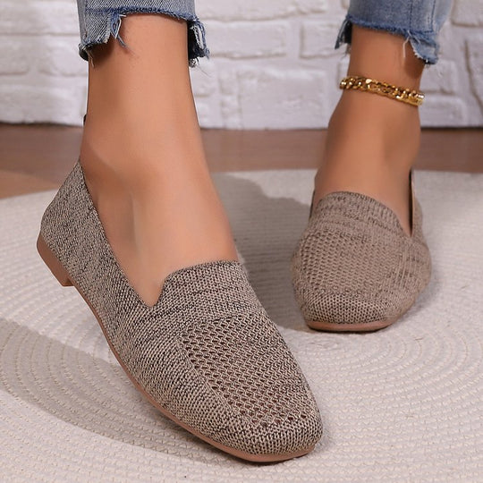 Damen Slip-On Mokassins aus atmungsaktivem Netzmaterial EB