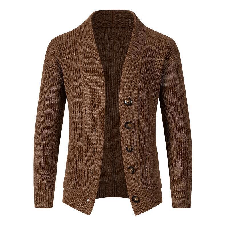 Damen Strickjacke mit knöpfbarem Design und seitlichen Taschen EB