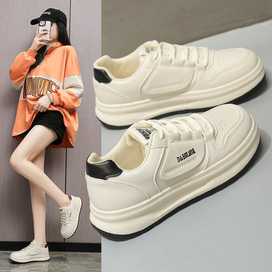 Damen modische Sneakers mit weichem Obermaterial und stoßdämpfender Sohle EB
