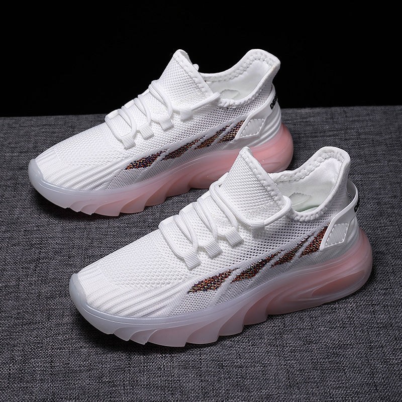 Damen Sportliche Freizeit Sneakers mit atmungsaktiver Mesh-Oberfläche und dämpfender Sohle EB
