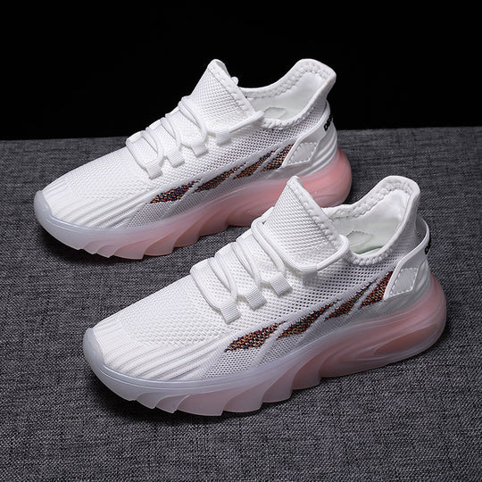 Damen Sportliche Freizeit Sneakers mit atmungsaktiver Mesh-Oberfläche und dämpfender Sohle EB