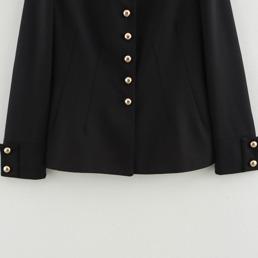 Damen elegante Kurzjacke mit dekorativen Knöpfen EB