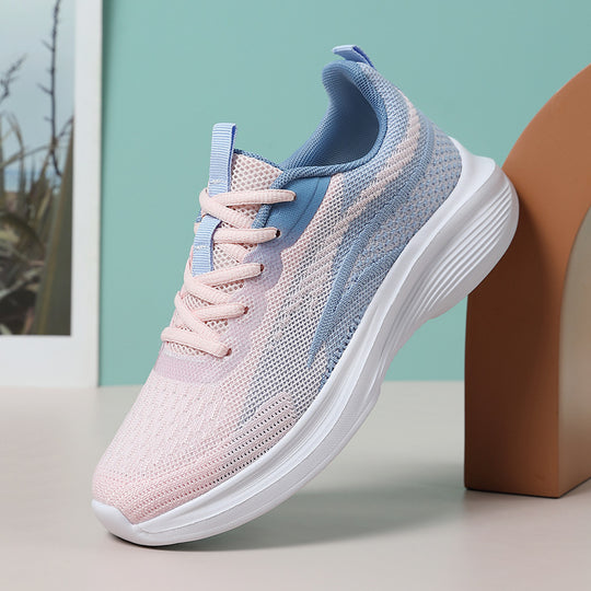 Damen Komfortable Freizeit-Sneaker mit atmungsaktiver Oberstruktur und dämpfender Sohle EB