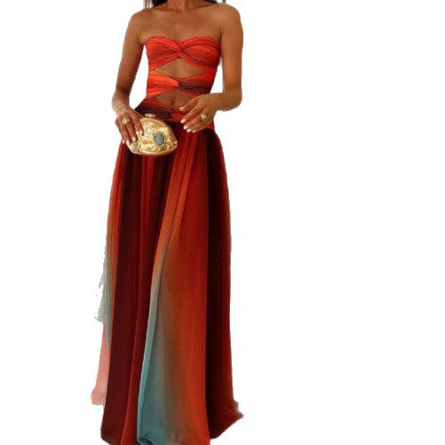 Damen Wickelkleid mit asymmetrischem Saum und verführerischem Schlitz EB