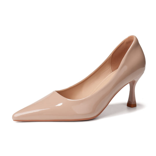Damen Elegante Lack-Pumps mit komfortablem Blockabsatz EB