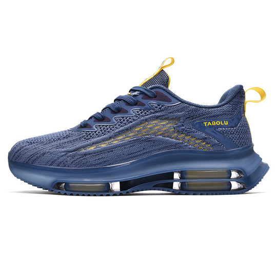 Herren sportive Laufsneaker mit sichtbarer Luftkammerdämpfung und gestricktem Mesh-Obermaterial EB