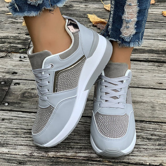 Damen Sportliche Sneakers mit atmungsaktiver Mesh-Oberfläche und dämpfender Sohle EB