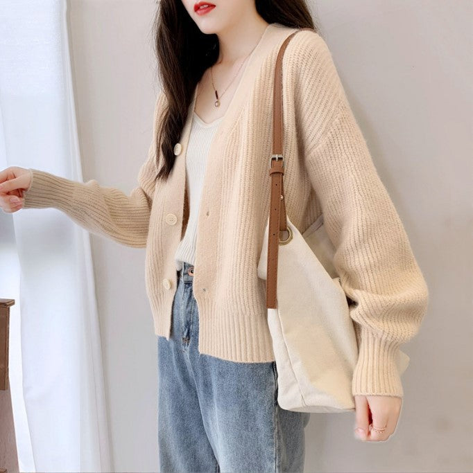 Damen Lässiger Strickcardigan EB