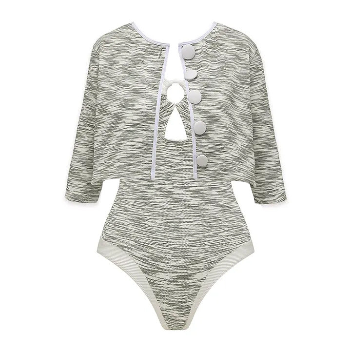 Damen Bikini-Set mit hochtailliertem Höschen und modischem Oberteil EB