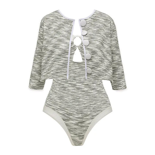 Damen Bikini-Set mit hochtailliertem Höschen und modischem Oberteil EB