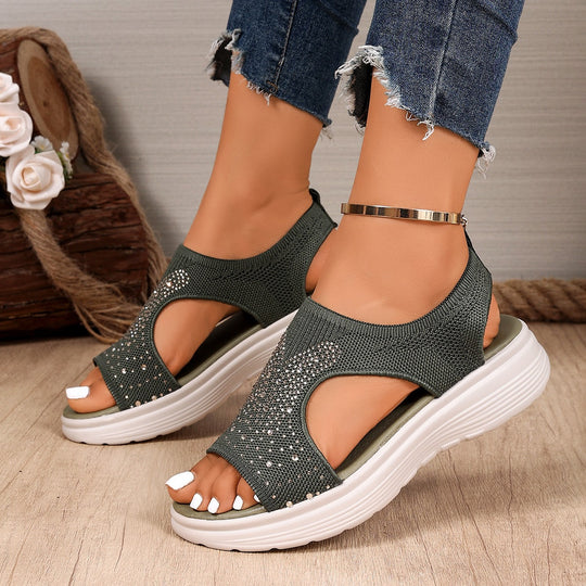 Damen Komfortable Sandalen mit Strass R&B