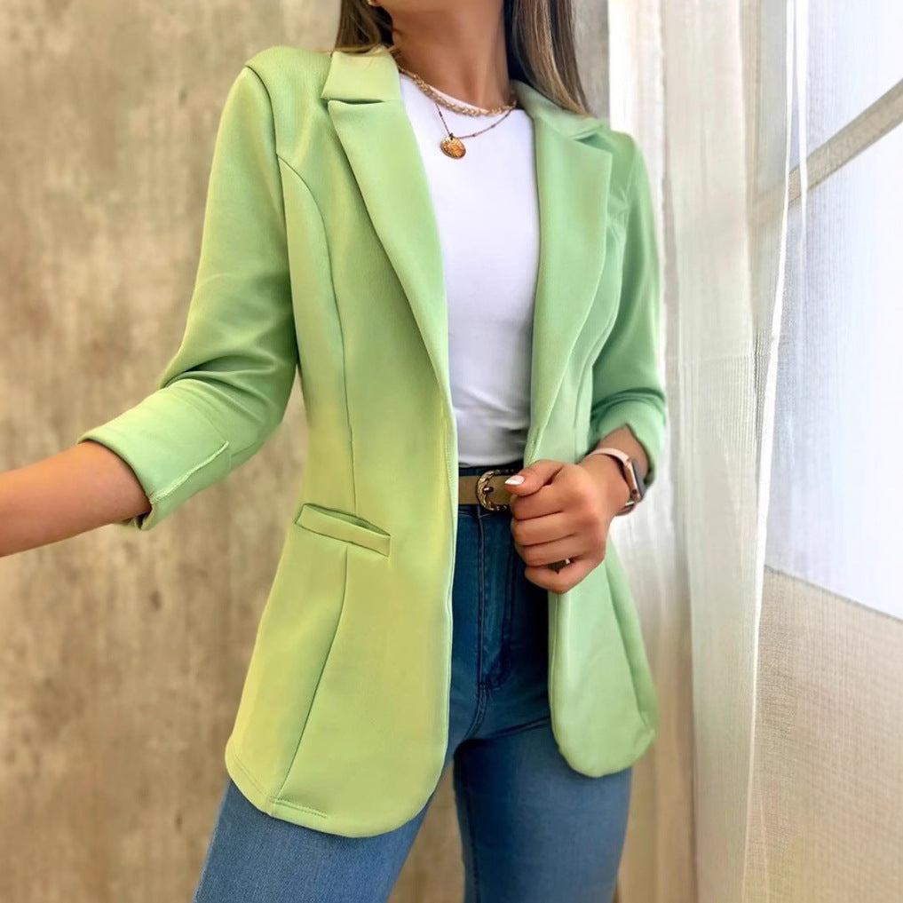 Damen Modischer Blazer mit lässigen Taschen EB