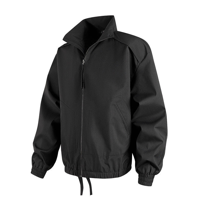 Herren lässige Übergangsjacke mit hohem Kragen und praktischen Taschen EB