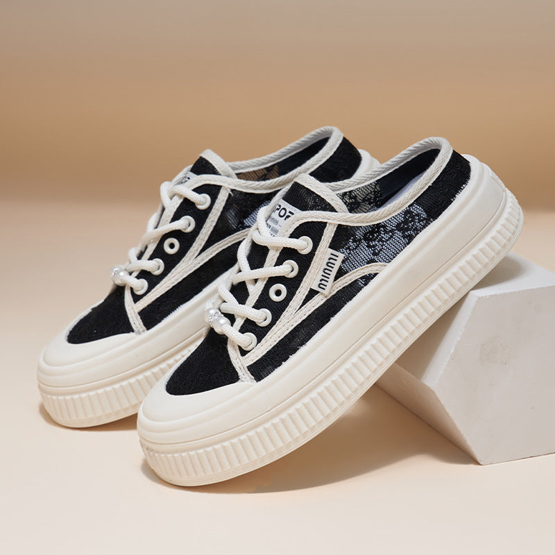 Damen Sneaker mit modischer Spitze und bequemer Sohle EB