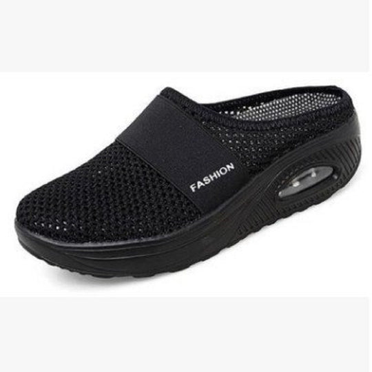 Damen Komfortable Wellness-Mules mit atmungsaktiver Mesh-Oberfläche EB