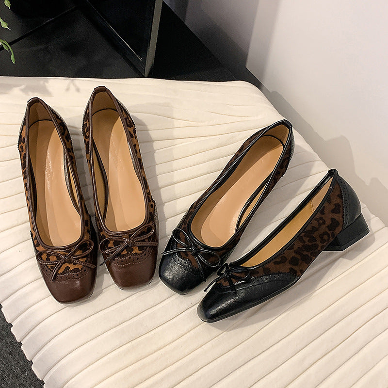 Damen Ballerinas mit eleganter Tiermuster-Applikation und bequemer Passform EB