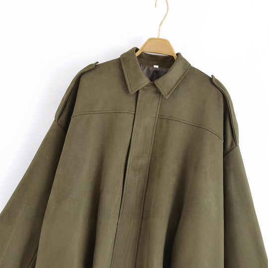 Damen modische Oversized-Jacke im lässigen Look EB