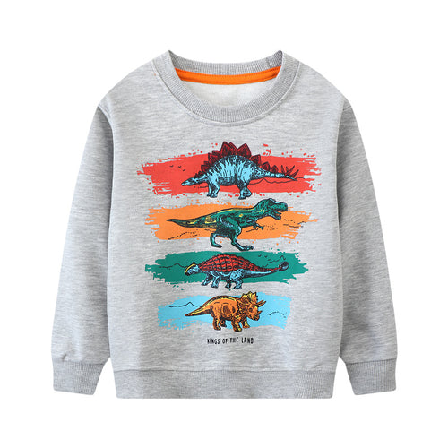 Jungen Sweatshirt mit lebendigem Dinosaurier-Motiv EB