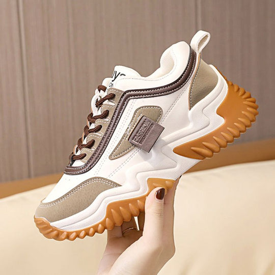 Damen Sportliche Chunky Sneakers mit rutschfester Profilsohle und herausragendem Dämpfung EB