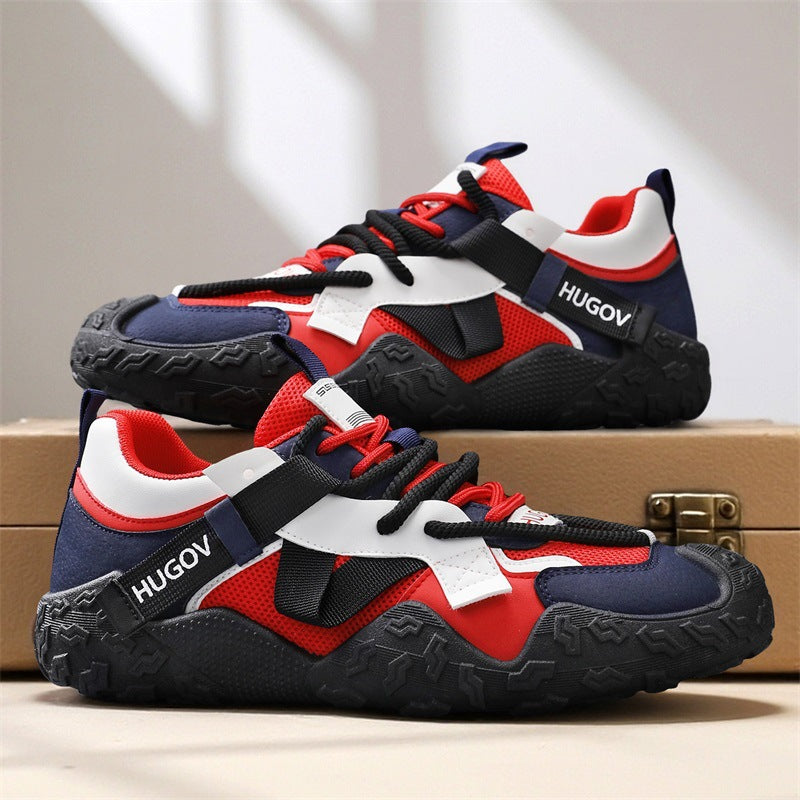 Herren Multimaterial-Trekkingsneaker mit verstärkter Zehenkappe, gepolsterter Fersenstütze und griffiger Offroad-Sohle EB