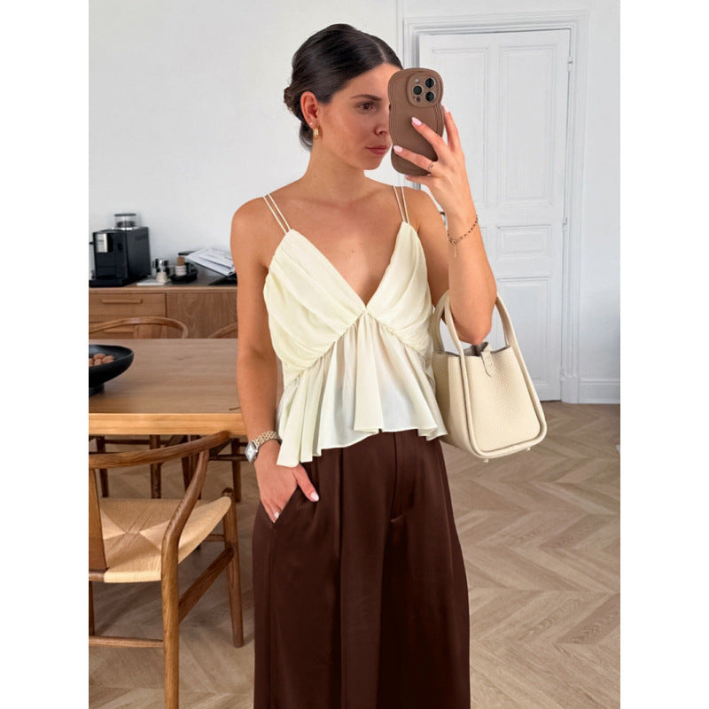Damen Elegante weite Hose mit hohem Bund und komfortablem Schnitt EB
