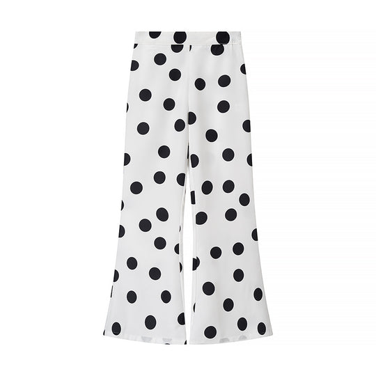 Damen weit geschnittene Culotte mit punktemuster EB