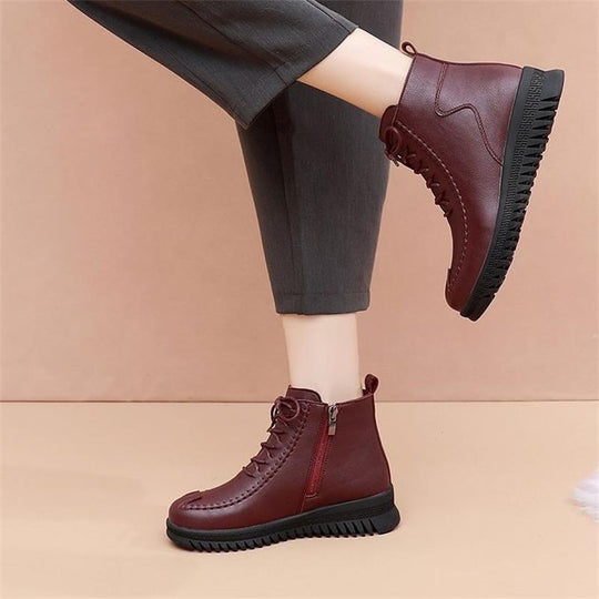 Damen Fashionable Stiefeletten mit hohem Komfort und modischem Reißverschluss EB