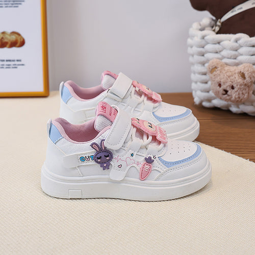 Damen Kindersneaker mit niedlichen Applikationen und praktischem Klettverschluss EB