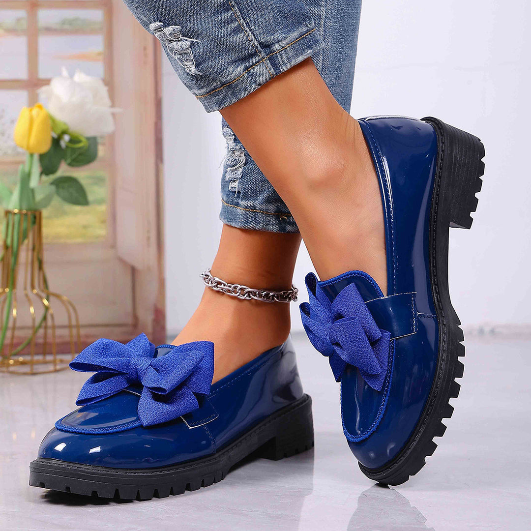 Damen Komfortable Slipper mit modischem Schleifen-Design EB