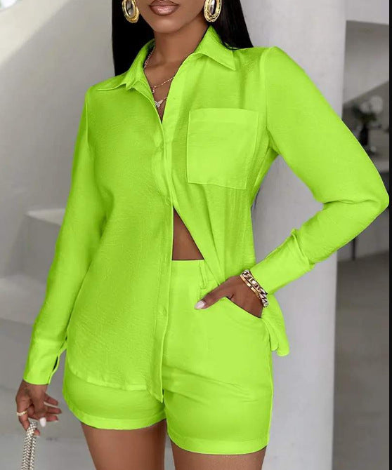 Damen modischer Blazer und Shorts Set EB
