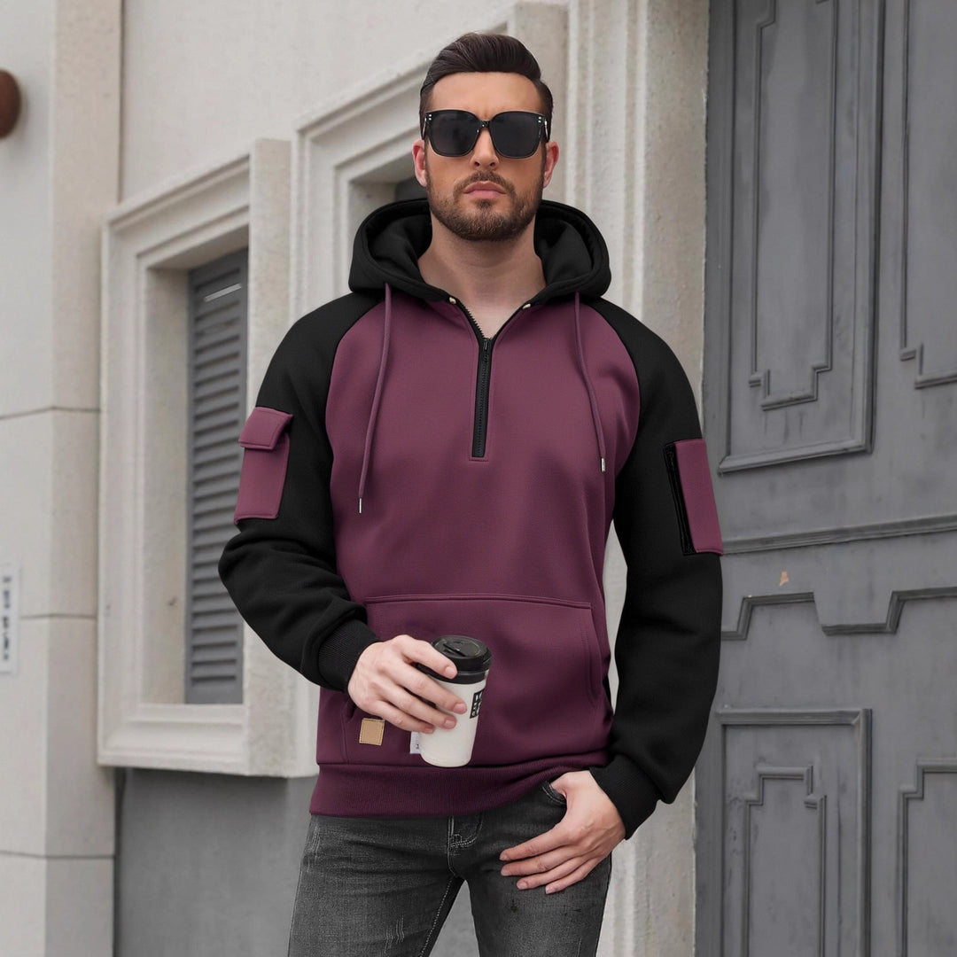 Herren Modischer Kapuzenpullover mit praktischen Reißverschluss-Details und sportlichem Schnitt EB