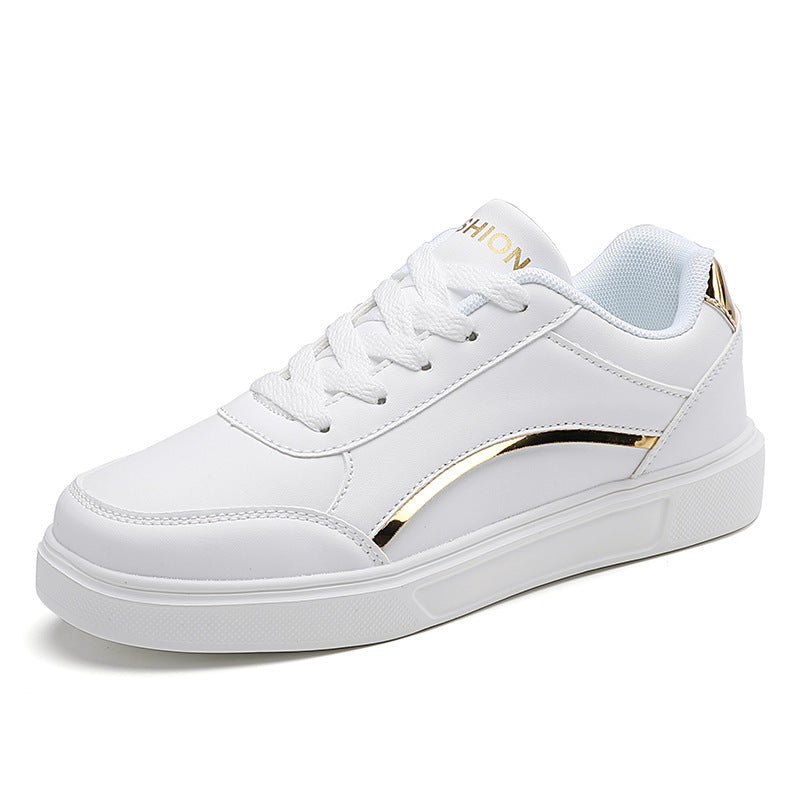 Unisex nan urbaner niedriger City-Sneaker mit veganem Kunstleder, dezenter Metallic-Zierkante und stoßdämpfender EVA-Laufsohle EB