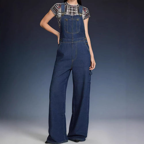 Damen Latzhose im lässigen oversized Schnitt mit funktionalen Seitentaschen EB