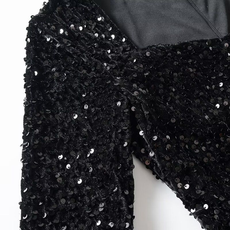 Damen Glitzerndes Abendkleid mit elegantem A-Linien-Schnitt EB