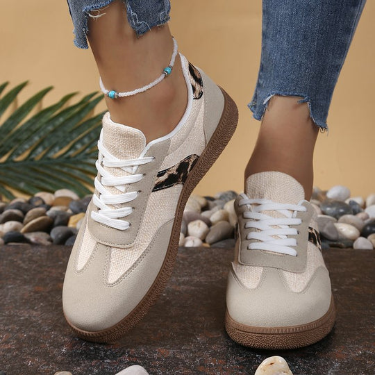 Damen Sneakers im modernen Leopard-Design mit atmungsaktiver Konstruktion EB