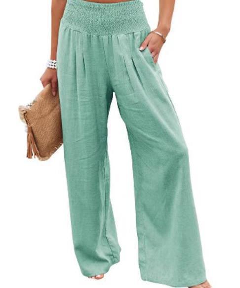 Damen weiter Sommerhose mit elastischem Bund EB