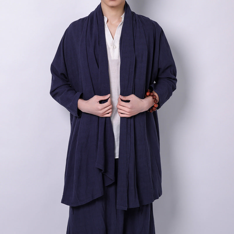 Herren Überwurfjacke mit asymmetrischem Schnitt und dekorativen Details EB