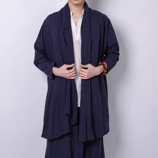 Herren Überwurfjacke mit asymmetrischem Schnitt und dekorativen Details EB